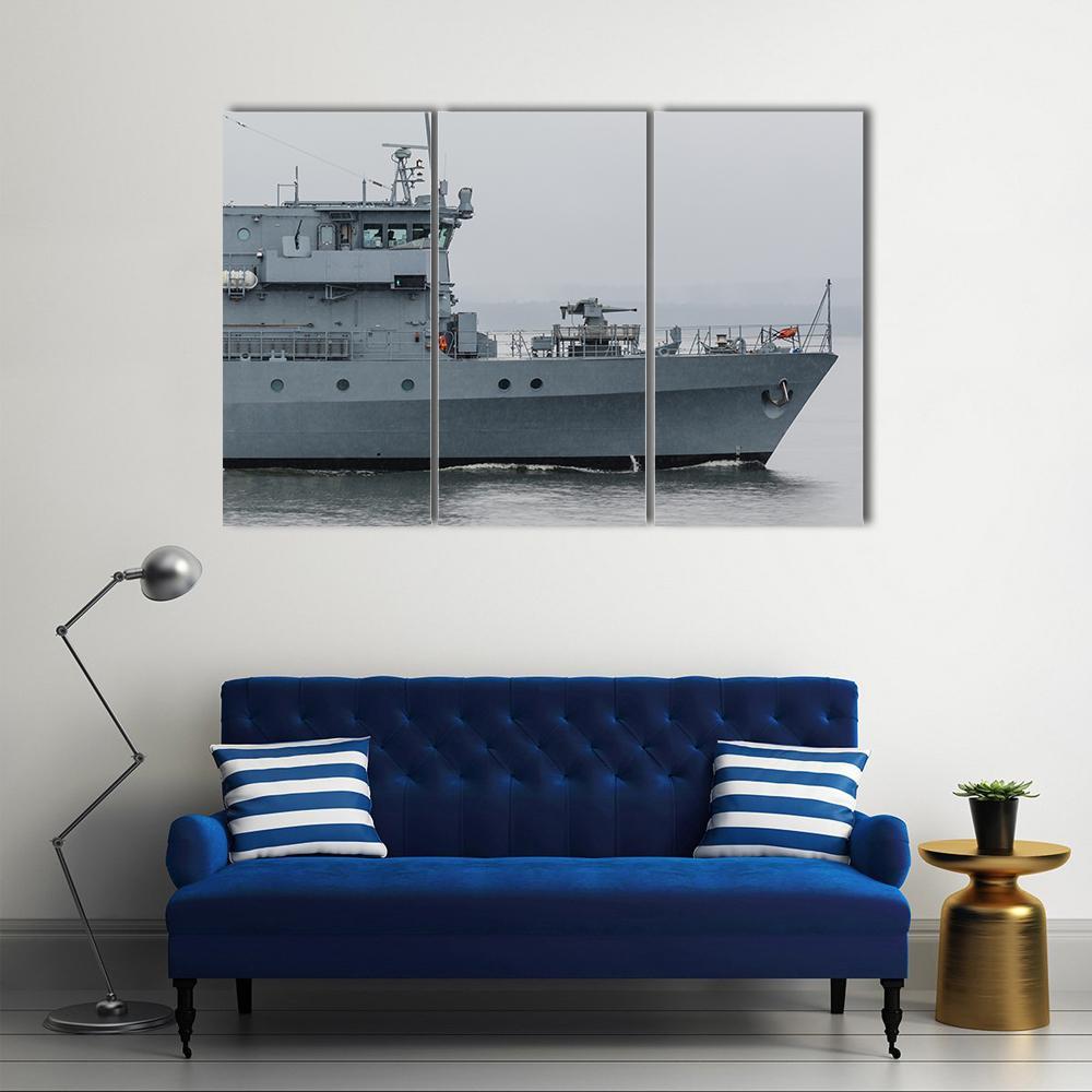 German Minehunter Canvas Wall Art-3 Horizontal-Gallery Wrap-37" x 24"-Tiaracle