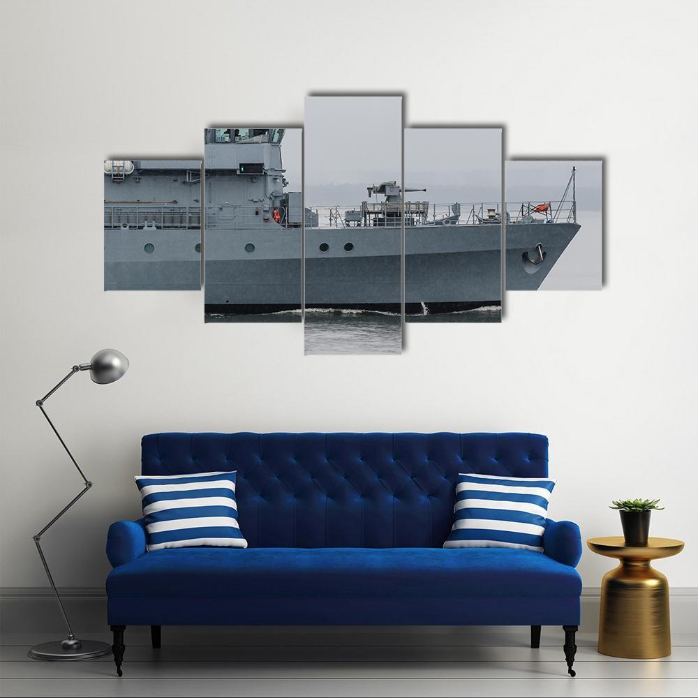 German Minehunter Canvas Wall Art-5 Star-Gallery Wrap-62" x 32"-Tiaracle