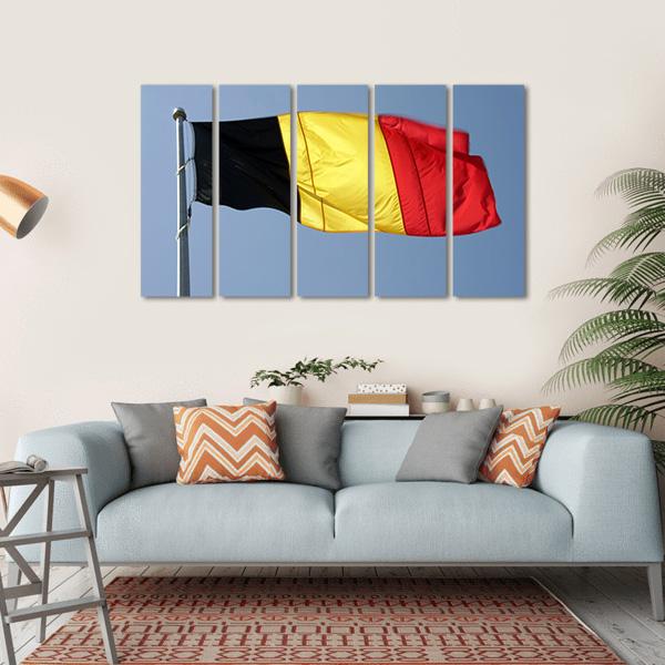 German National Flag Canvas Wall Art-4 Horizontal-Gallery Wrap-34" x 24"-Tiaracle