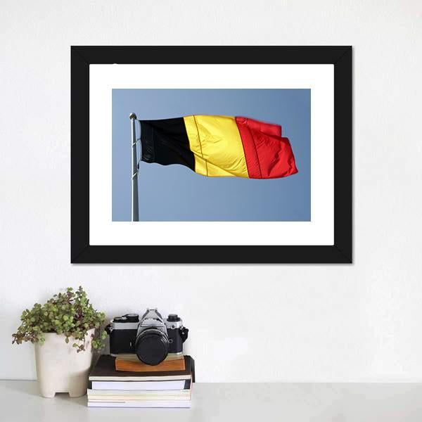 German National Flag Canvas Wall Art-1 Piece-Framed Print-20" x 16"-Tiaracle