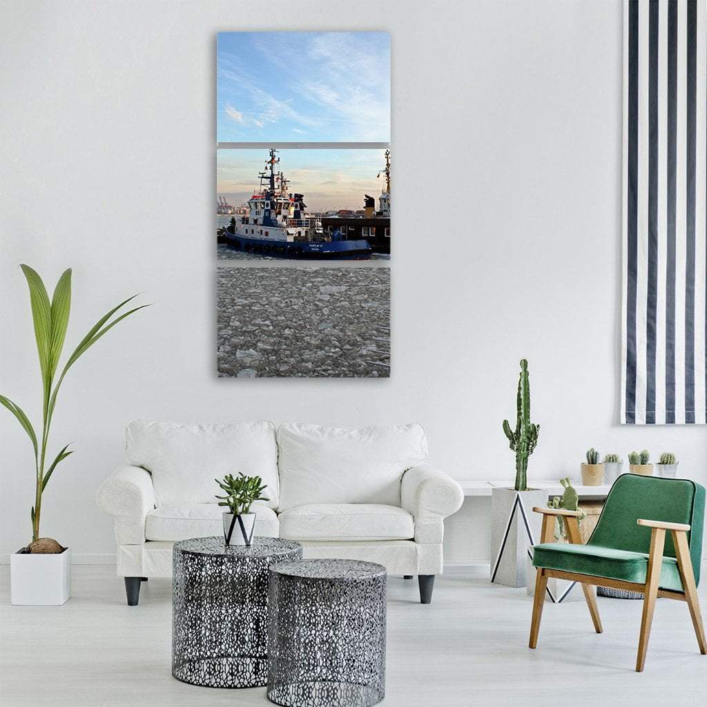 German Tug Bugsier Harbour Cruise Vertical Canvas Wall Art-3 Vertical-Gallery Wrap-12" x 25"-Tiaracle