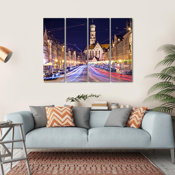Germany Cityscape Canvas Wall Art-4 Horizontal-Gallery Wrap-34" x 24"-Tiaracle