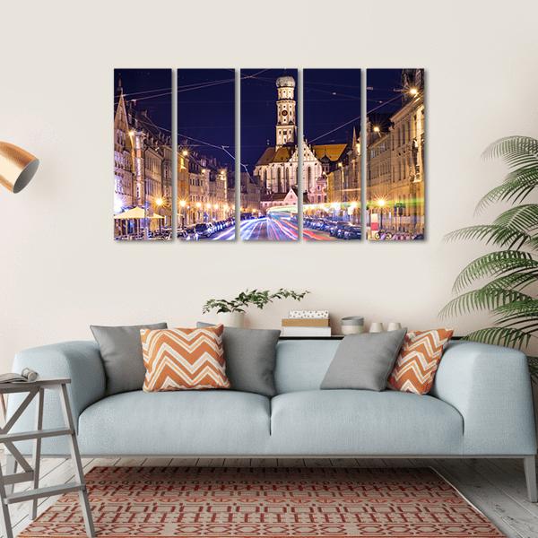 Germany Cityscape Canvas Wall Art-5 Horizontal-Gallery Wrap-22" x 12"-Tiaracle