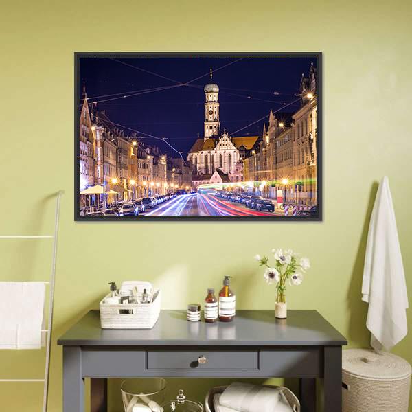 Germany Cityscape Canvas Wall Art-1 Piece-Floating Frame-24" x 16"-Tiaracle