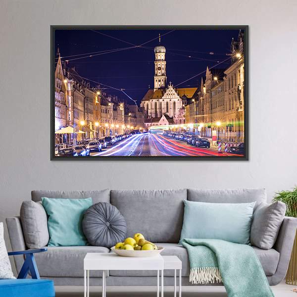 Germany Cityscape Canvas Wall Art-5 Horizontal-Gallery Wrap-22" x 12"-Tiaracle