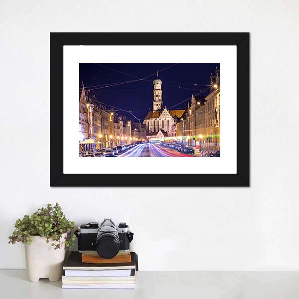 Germany Cityscape Canvas Wall Art-1 Piece-Framed Print-20" x 16"-Tiaracle