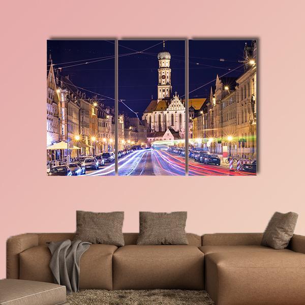 Germany Cityscape Canvas Wall Art-3 Horizontal-Gallery Wrap-25" x 16"-Tiaracle