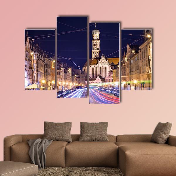 Germany Cityscape Canvas Wall Art-4 Pop-Gallery Wrap-50" x 32"-Tiaracle