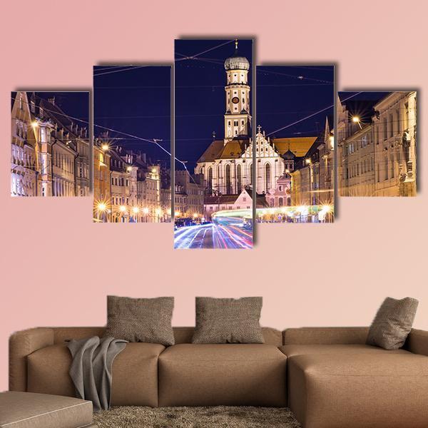 Germany Cityscape Canvas Wall Art-5 Star-Gallery Wrap-62" x 32"-Tiaracle