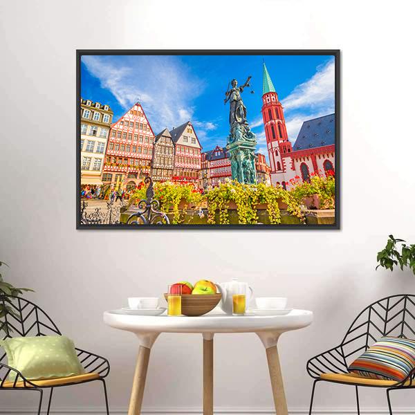 Germany Old Town Skyline Canvas Wall Art-3 Horizontal-Gallery Wrap-25" x 16"-Tiaracle