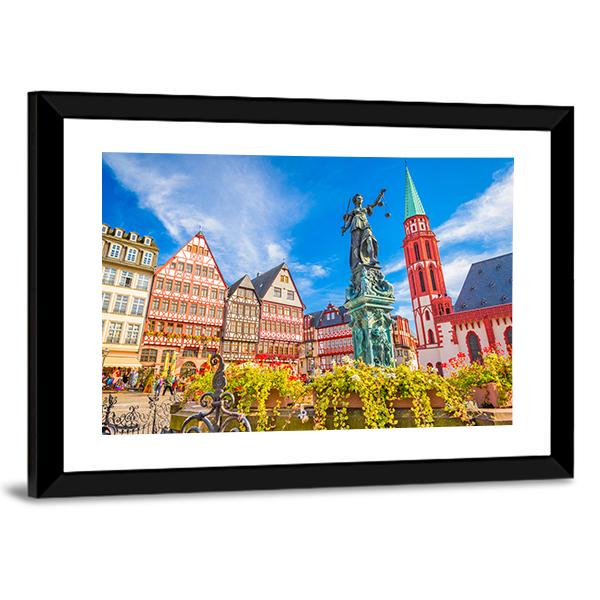 Germany Old Town Skyline Canvas Wall Art-3 Horizontal-Gallery Wrap-25" x 16"-Tiaracle