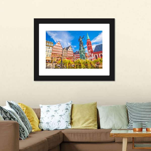 Germany Old Town Skyline Canvas Wall Art-3 Horizontal-Gallery Wrap-25" x 16"-Tiaracle