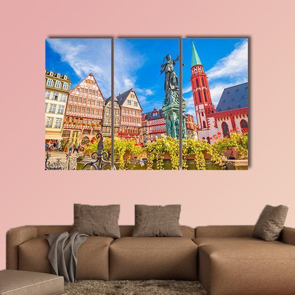 Germany Old Town Skyline Canvas Wall Art-3 Horizontal-Gallery Wrap-25" x 16"-Tiaracle