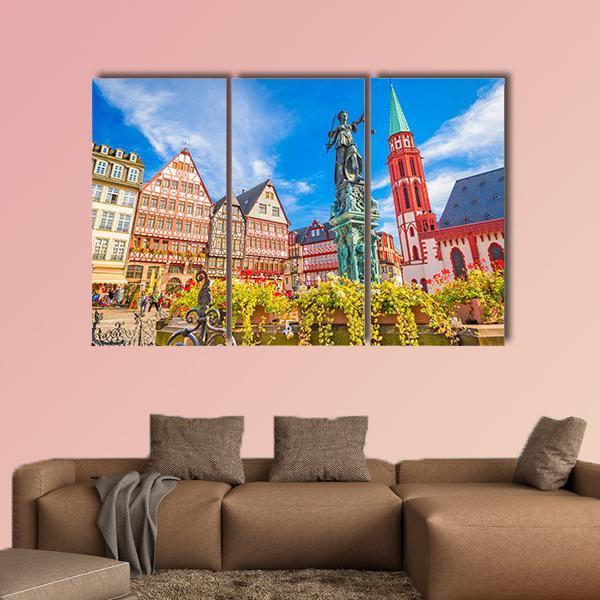 Germany Old Town Skyline Canvas Wall Art-5 Pop-Gallery Wrap-47" x 32"-Tiaracle