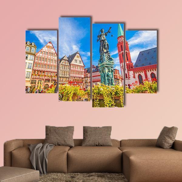 Germany Old Town Skyline Canvas Wall Art-4 Pop-Gallery Wrap-50" x 32"-Tiaracle