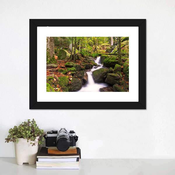 Gertelsbacher Waterfall Canvas Wall Art-1 Piece-Framed Print-20" x 16"-Tiaracle