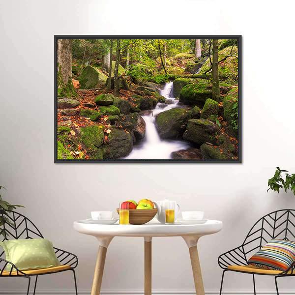 Gertelsbacher Waterfall Canvas Wall Art-3 Horizontal-Gallery Wrap-25" x 16"-Tiaracle