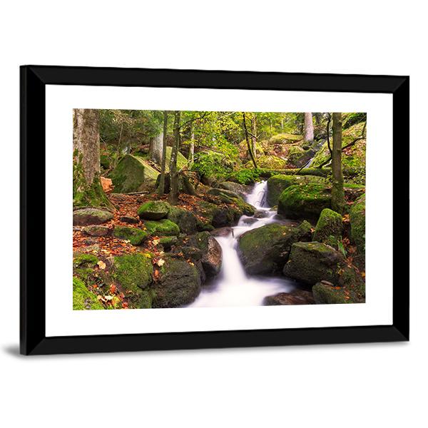 Gertelsbacher Waterfall Canvas Wall Art-3 Horizontal-Gallery Wrap-25" x 16"-Tiaracle