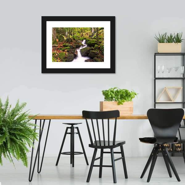 Gertelsbacher Waterfall Canvas Wall Art-5 Horizontal-Gallery Wrap-22" x 12"-Tiaracle