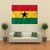 Ghana Waving Flag Canvas Wall Art-3 Horizontal-Gallery Wrap-37" x 24"-Tiaracle