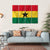 Ghana Waving Flag Canvas Wall Art-4 Horizontal-Gallery Wrap-34" x 24"-Tiaracle