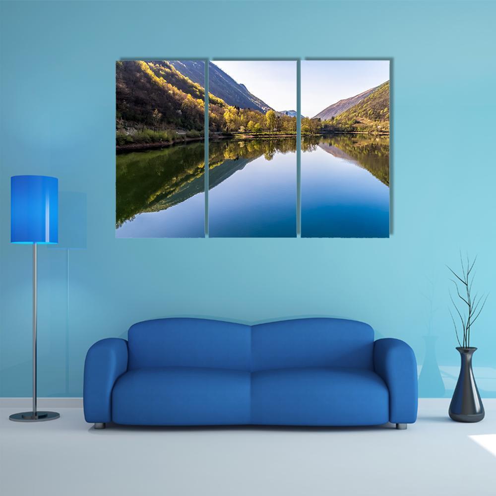 Ghirla Lake Italy Canvas Wall Art-3 Horizontal-Gallery Wrap-37" x 24"-Tiaracle