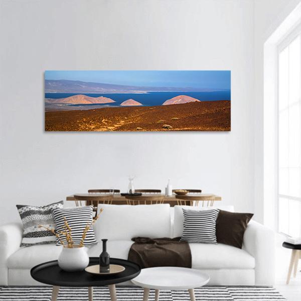 Ghoubet Lake & Diable Island Panoramic Canvas Wall Art-3 Piece-25" x 08"-Tiaracle