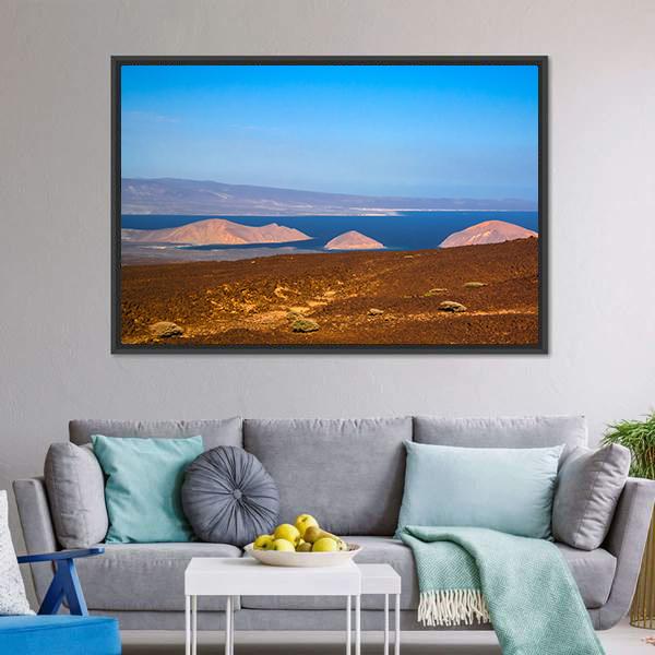 Ghoubet Lake &amp; Diable Island Panoramic Canvas Wall Art-1 Piece-36" x 12"-Tiaracle