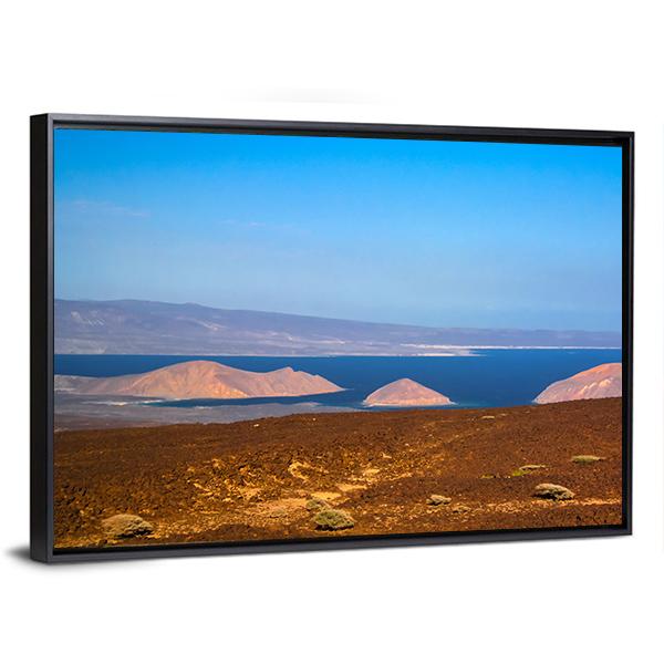 Ghoubet Lake &amp; Diable Island Panoramic Canvas Wall Art-1 Piece-36" x 12"-Tiaracle