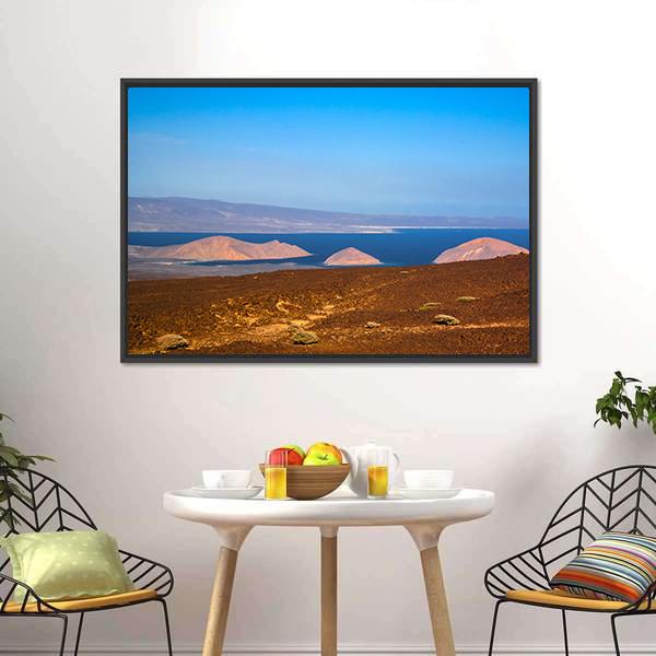 Ghoubet Lake &amp; Diable Island Panoramic Canvas Wall Art-1 Piece-36" x 12"-Tiaracle