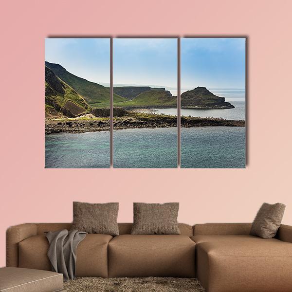 Giant's Causeway In Ireland Canvas Wall Art-3 Horizontal-Gallery Wrap-37" x 24"-Tiaracle