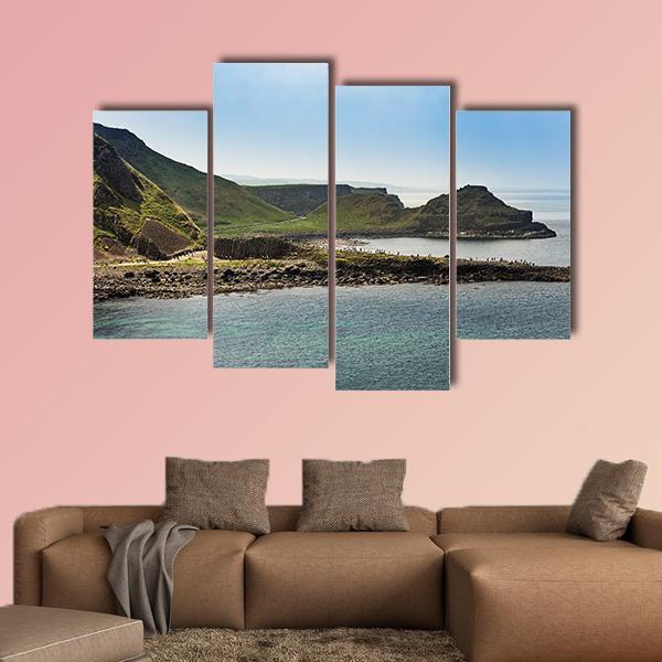 Giant's Causeway In Ireland Canvas Wall Art-4 Pop-Gallery Wrap-50" x 32"-Tiaracle