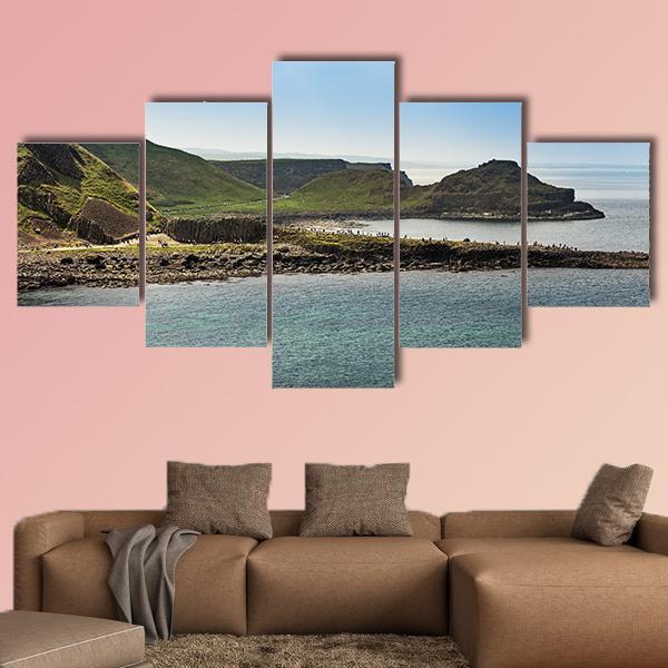 Giant's Causeway In Ireland Canvas Wall Art-5 Star-Gallery Wrap-62" x 32"-Tiaracle