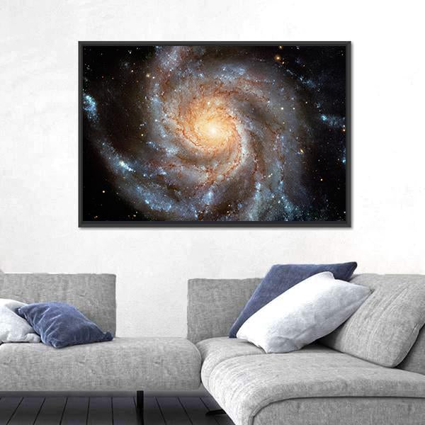 Giant Spiral Disk Canvas Wall Art-1 Piece-Floating Frame-24" x 16"-Tiaracle