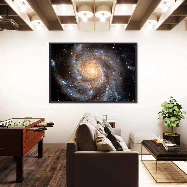 Giant Spiral Disk Canvas Wall Art-5 Horizontal-Gallery Wrap-22" x 12"-Tiaracle