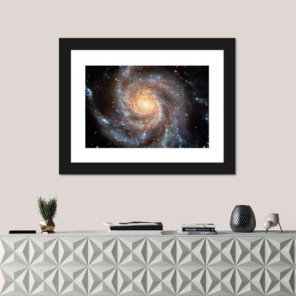 Giant Spiral Disk Canvas Wall Art-5 Horizontal-Gallery Wrap-22" x 12"-Tiaracle