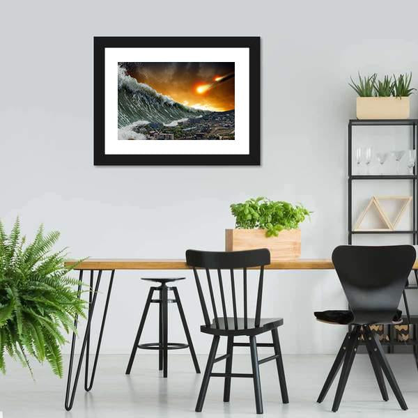 Giant Tsunami Waves Canvas Wall Art-5 Horizontal-Gallery Wrap-22" x 12"-Tiaracle