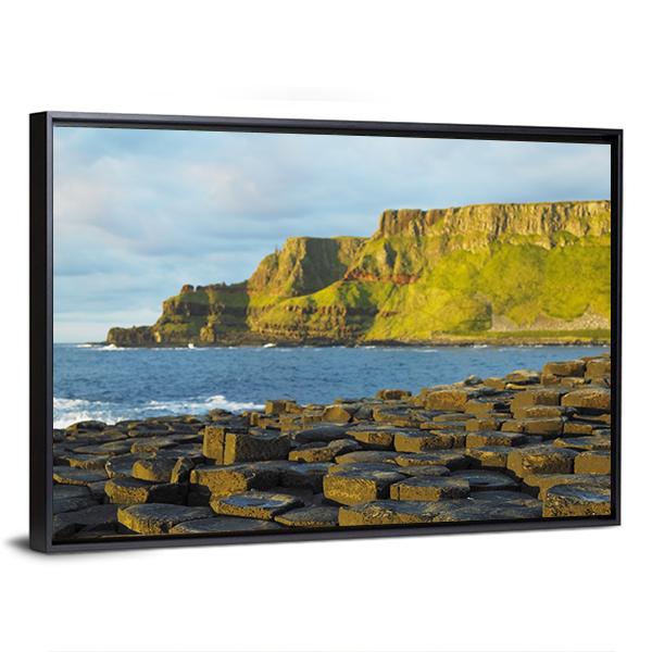 Giant's Causeway In Antrim Canvas Wall Art-3 Horizontal-Gallery Wrap-25" x 16"-Tiaracle