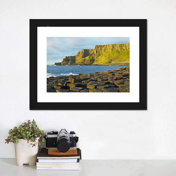 Giant's Causeway In Antrim Canvas Wall Art-1 Piece-Framed Print-20" x 16"-Tiaracle