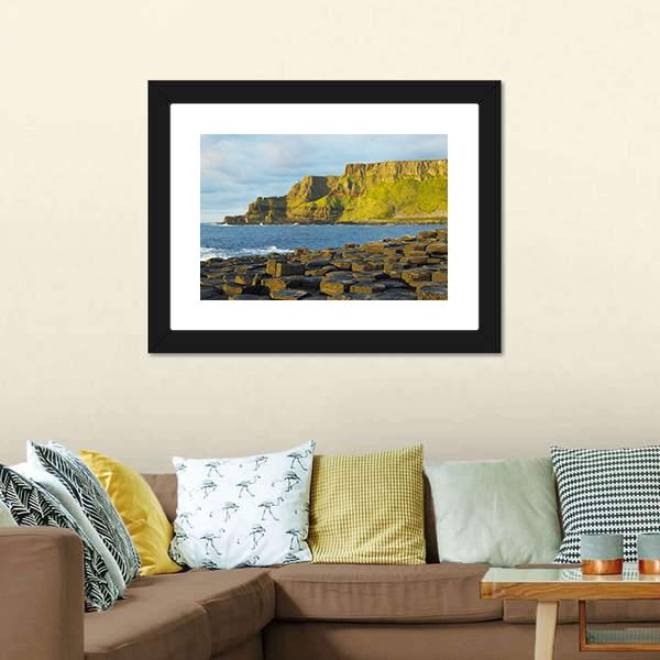 Giant's Causeway In Antrim Canvas Wall Art-3 Horizontal-Gallery Wrap-25" x 16"-Tiaracle