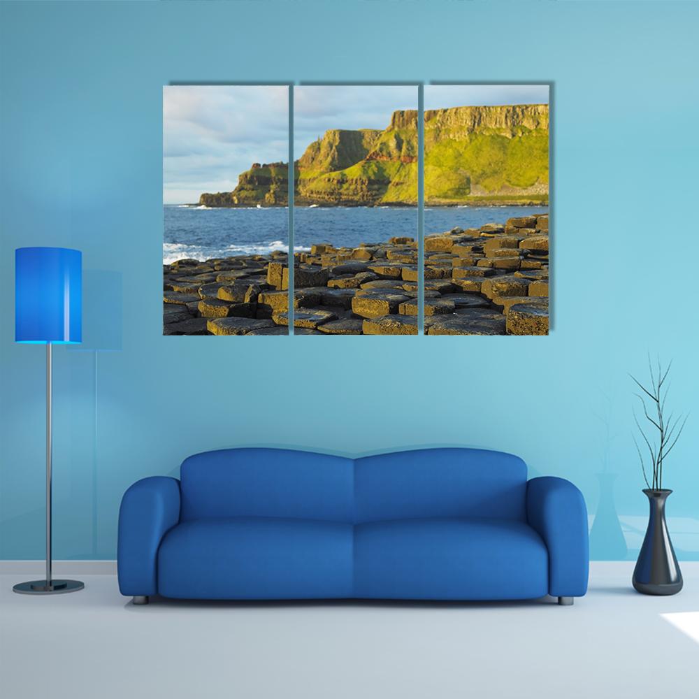 Giant's Causeway In Antrim Canvas Wall Art-3 Horizontal-Gallery Wrap-37" x 24"-Tiaracle