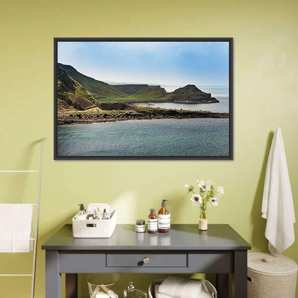Giant's Causeway In Ireland Canvas Wall Art-1 Piece-Floating Frame-24" x 16"-Tiaracle