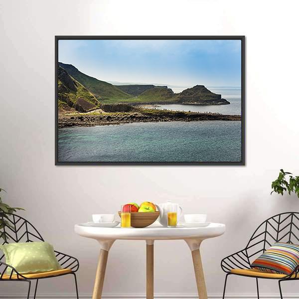 Giant's Causeway In Ireland Canvas Wall Art-3 Horizontal-Gallery Wrap-25" x 16"-Tiaracle