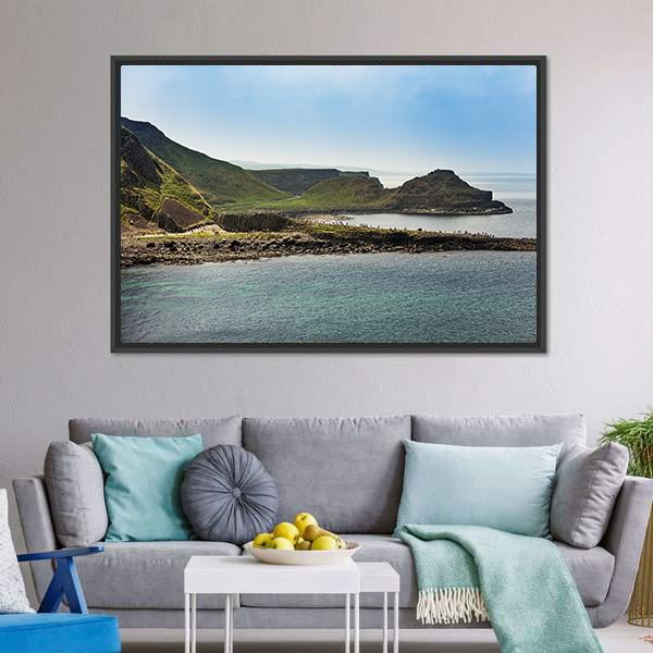 Giant's Causeway In Ireland Canvas Wall Art-3 Horizontal-Gallery Wrap-25" x 16"-Tiaracle