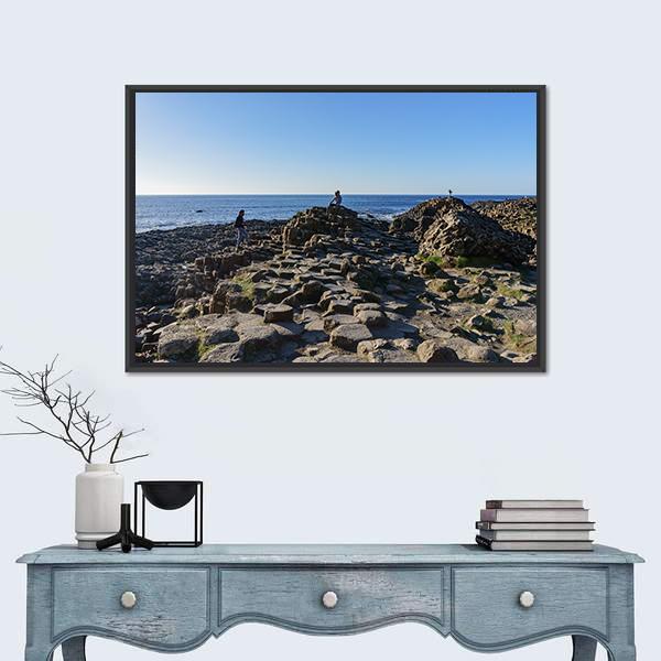 Giant's Causeway Northern Ireland Canvas Wall Art-3 Horizontal-Gallery Wrap-25" x 16"-Tiaracle