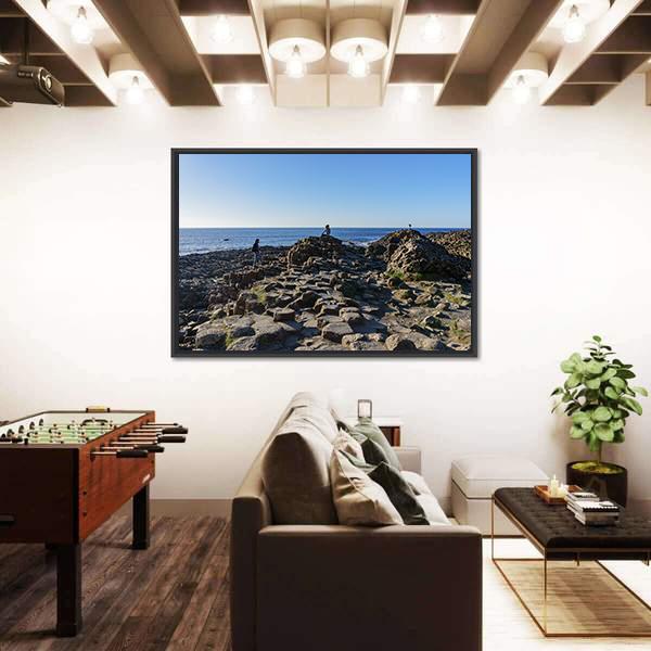 Giant's Causeway Northern Ireland Canvas Wall Art-3 Horizontal-Gallery Wrap-25" x 16"-Tiaracle