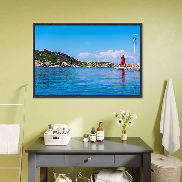 Giglio Island Italy Canvas Wall Art-1 Piece-Floating Frame-24" x 16"-Tiaracle