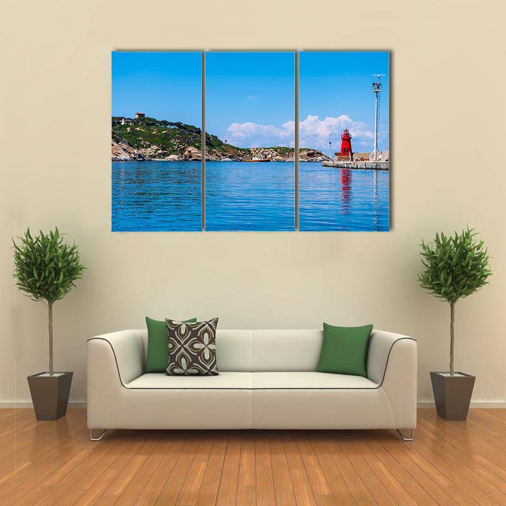 Giglio Island Italy Canvas Wall Art-3 Horizontal-Gallery Wrap-37" x 24"-Tiaracle