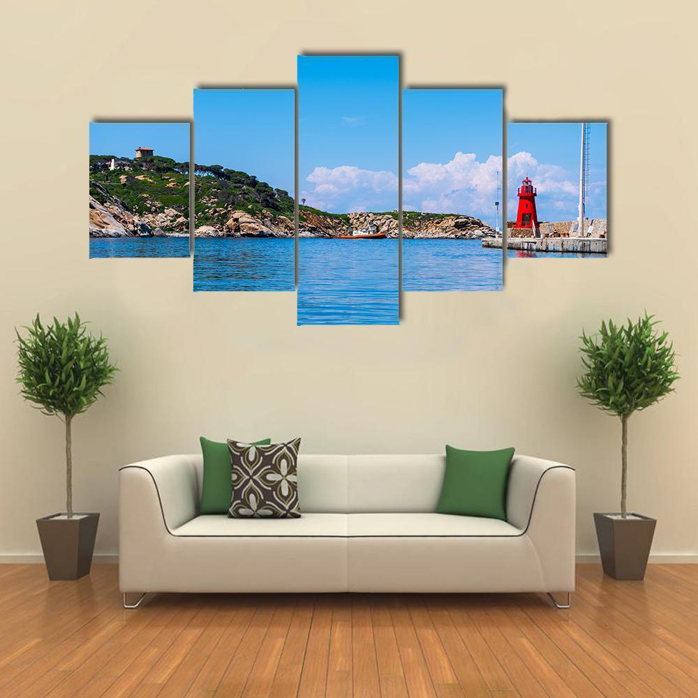 Giglio Island Italy Canvas Wall Art-5 Star-Gallery Wrap-62" x 32"-Tiaracle
