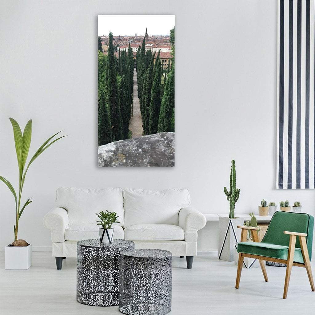 Giusti Garden Walkthrough Vertical Canvas Wall Art-1 Vertical-Gallery Wrap-12" x 24"-Tiaracle